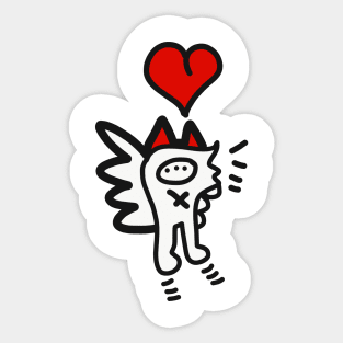 Cool Loving Monster Graffiti Art Sticker